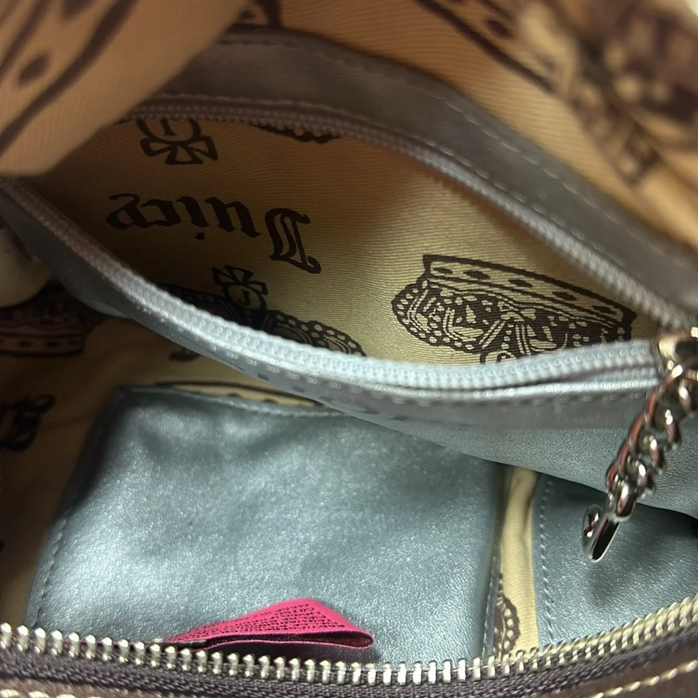 Y2K Juicy Couture Brown leather and suede shoulder bag 🤩 - Picture 10 of 14